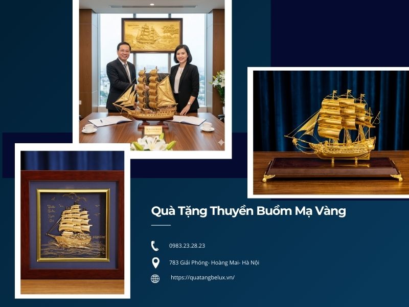 Quà Tặng Thuyền Buồm Mạ Vàng: Tuyệt Tác Phong Thủy Cho Doanh Nhân Thành Đạt